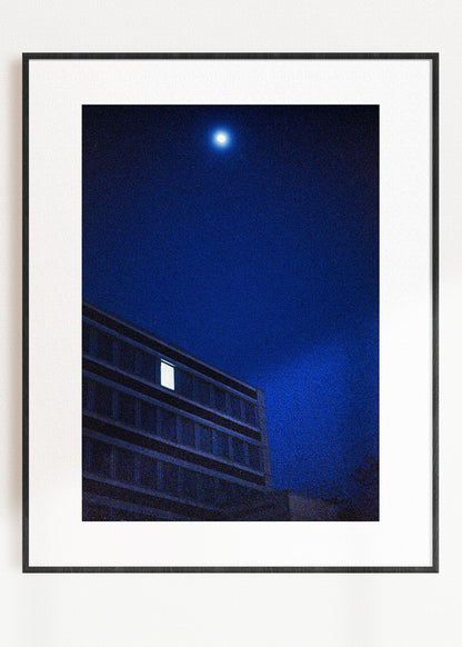 Art Print "Moon and office"